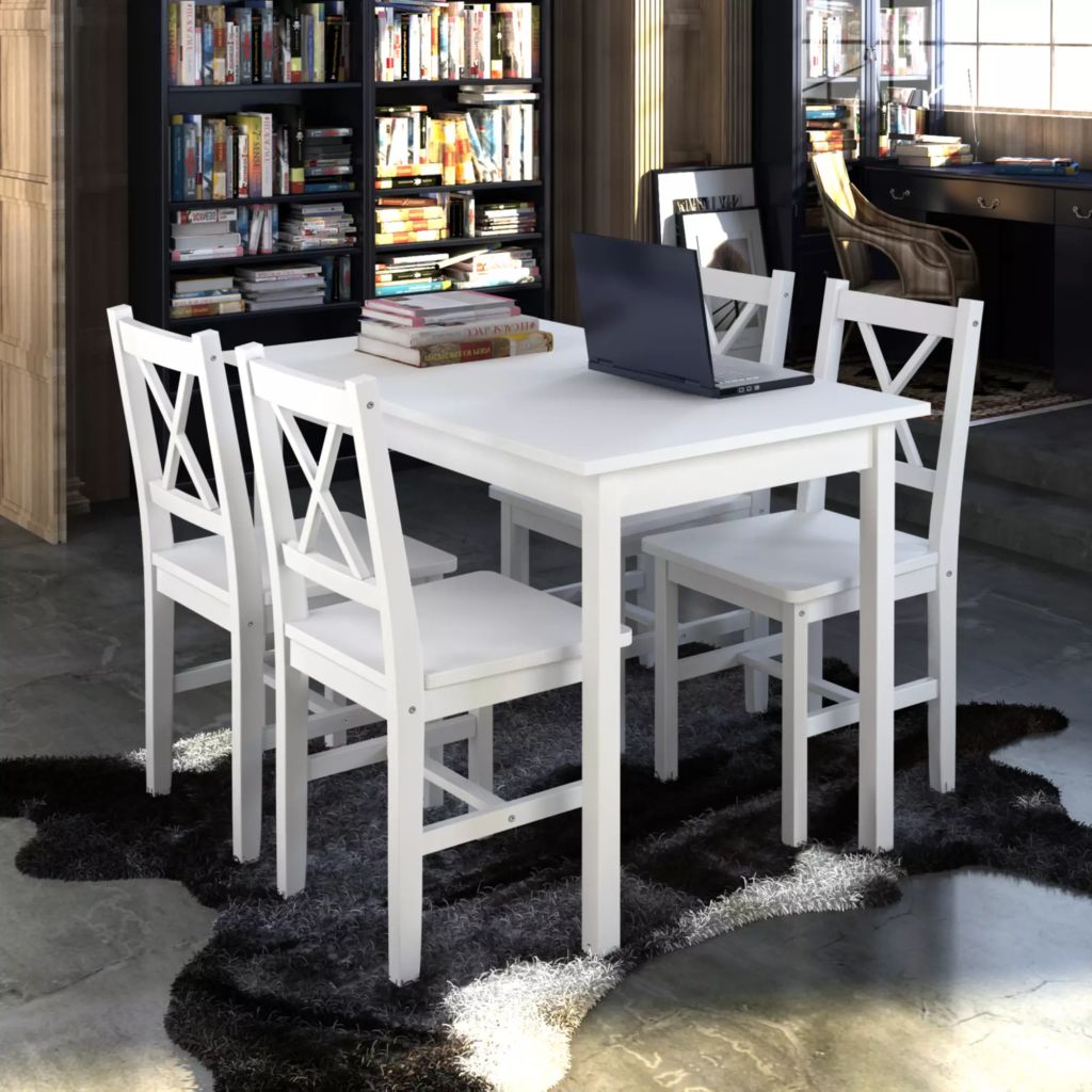 5 Piece Dining Set White - Horizon Bliss