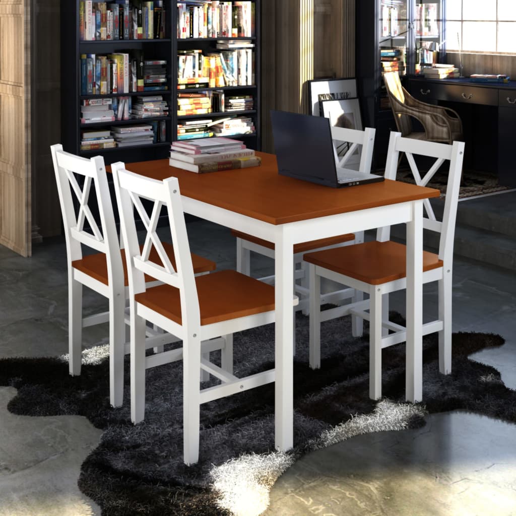 5 Piece Dining Set White - Horizon Bliss