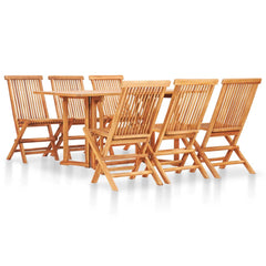 5 Piece Folding Outdoor Dining Set Solid Teak Wood - Horizon Bliss