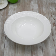 Fine Julia Porcelain Deep Plate Dinnerware Set For 6 Including 10"