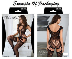 Open Net Thong Cut Teddy Fishnet Bodysuit