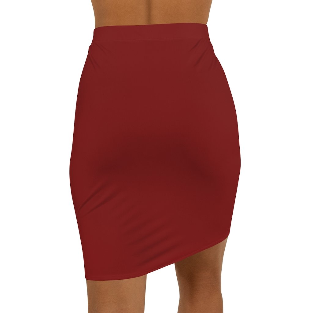 Womens Skirt, Maroon Pencil Skirt - Horizon Bliss