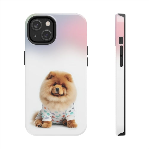 Fluffy Chow Chow Dog Touch Case for iPhone with Wireless Charging