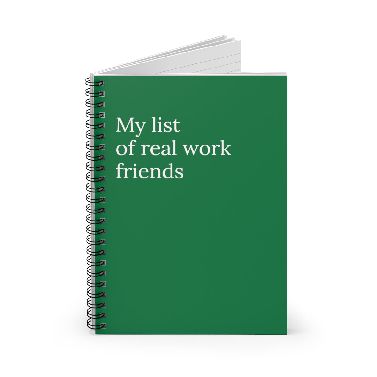 My list of real work friends Spiral Funny Notebook - Horizon Bliss