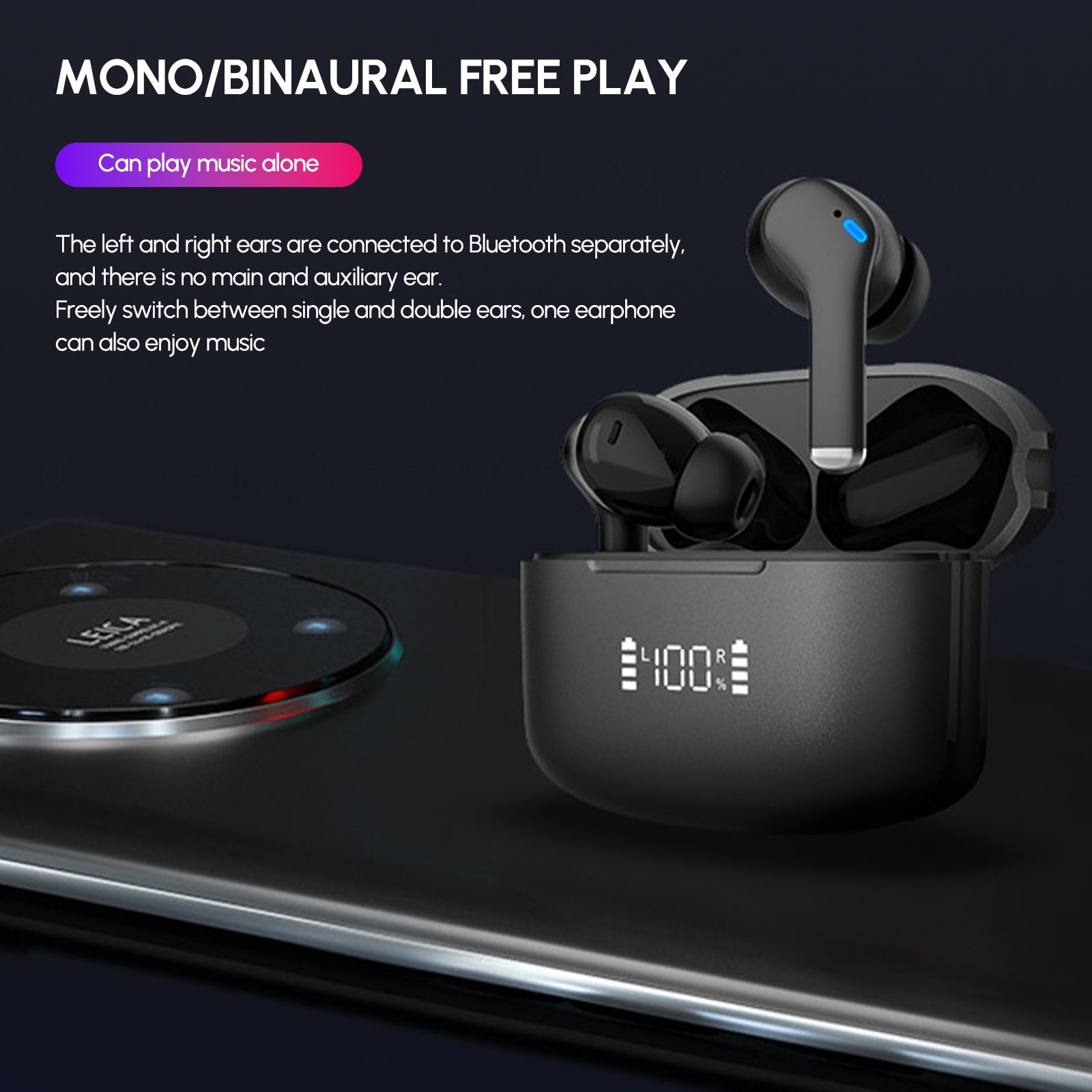 Bluetooth 5.3 Wireless Earbud  60 Hrs Playtime with LED Display for