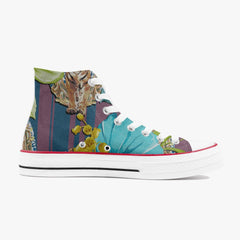 Jacki Easlick Tiger Flower Printed Canvas High Top Sneakers