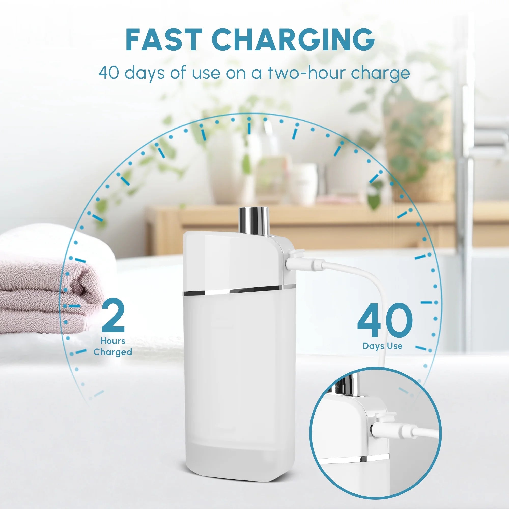 Cordless Water Flosser for Teeth, Portable Rechargeable Oral Irrigator