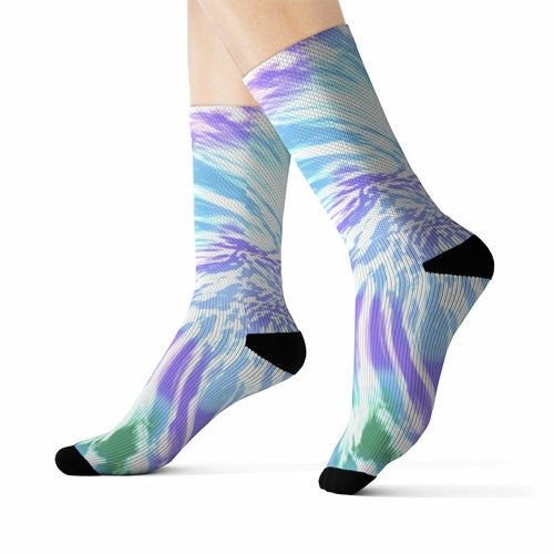 Purple Tie Dye Novelty Socks - Horizon Bliss