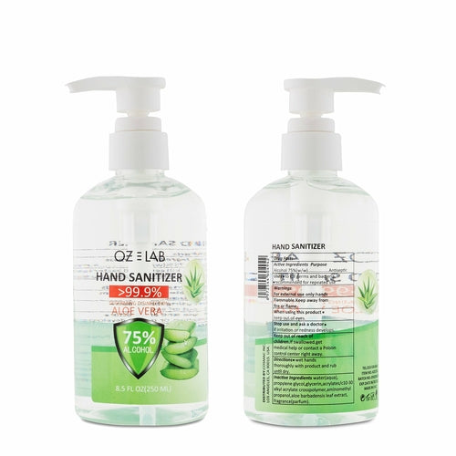 Clear Hand Sanitizer Gel 250mL - OZ Lab