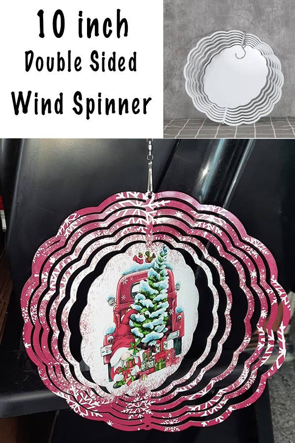 Spring Home Decor Purple Floral Bird Garden Wind Spinner