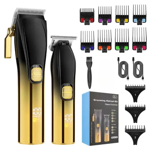 Cordless Rechargeable Low Noise Professional Hair Clippers and Detail - Horizon Bliss