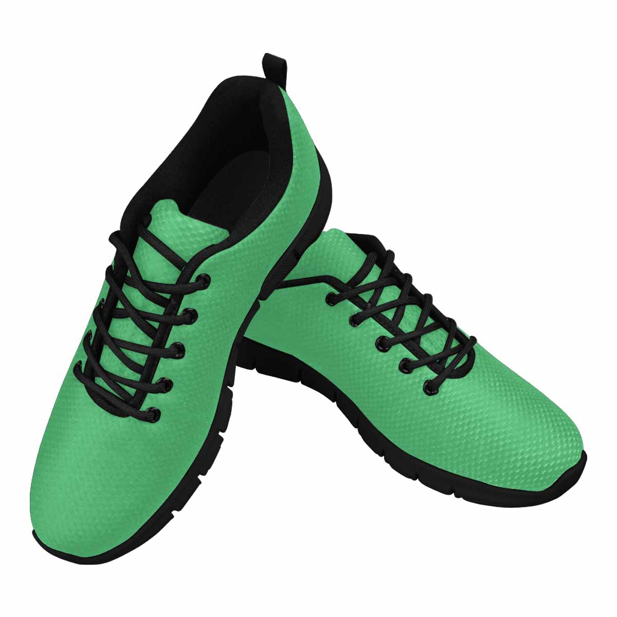 Sneakers For Men, Emerald Green - Canvas Mesh Athletic Running Shoes - Horizon Bliss