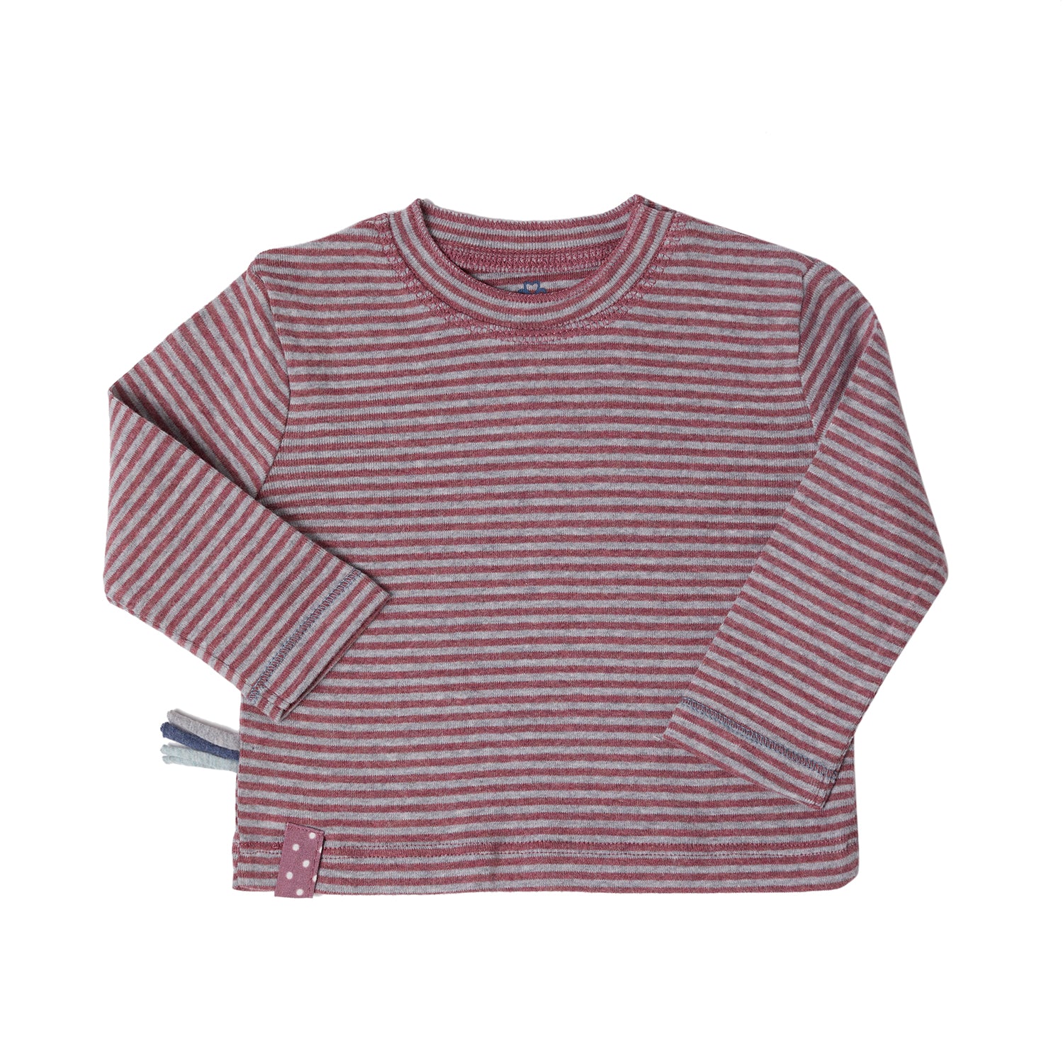 OrganicEra Organic Long Sleeve Baby T-shirt, Striped - Horizon Bliss