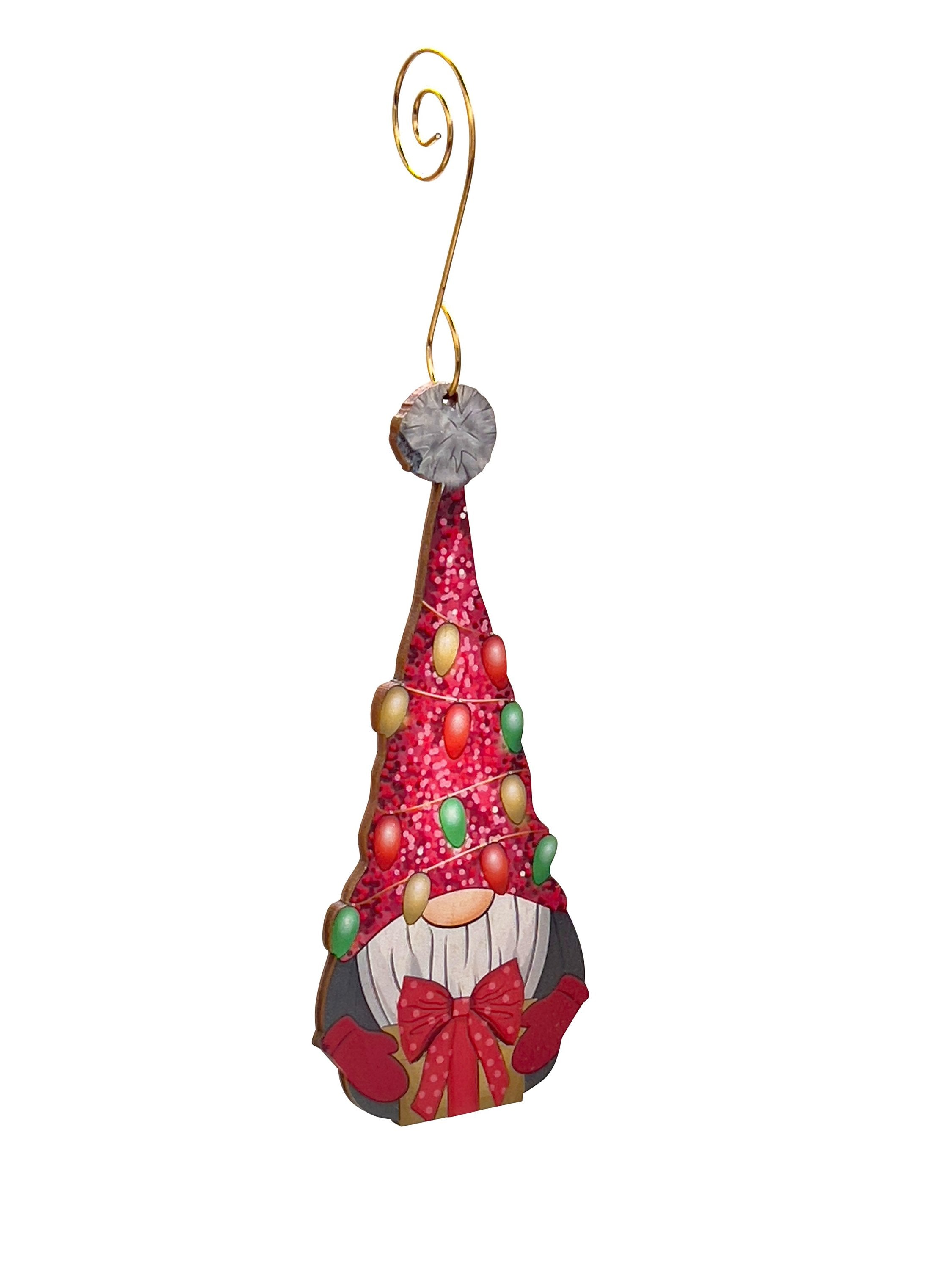 Christmas Gnome Wood Ornament - Horizon Bliss