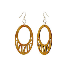 Fragmented Oval Bamboo Earrings #998 - Horizon Bliss