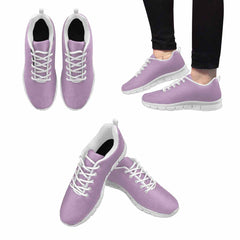 Sneakers For Men, Lilac Purple - Canvas Mesh Athletic Running Shoes - Horizon Bliss