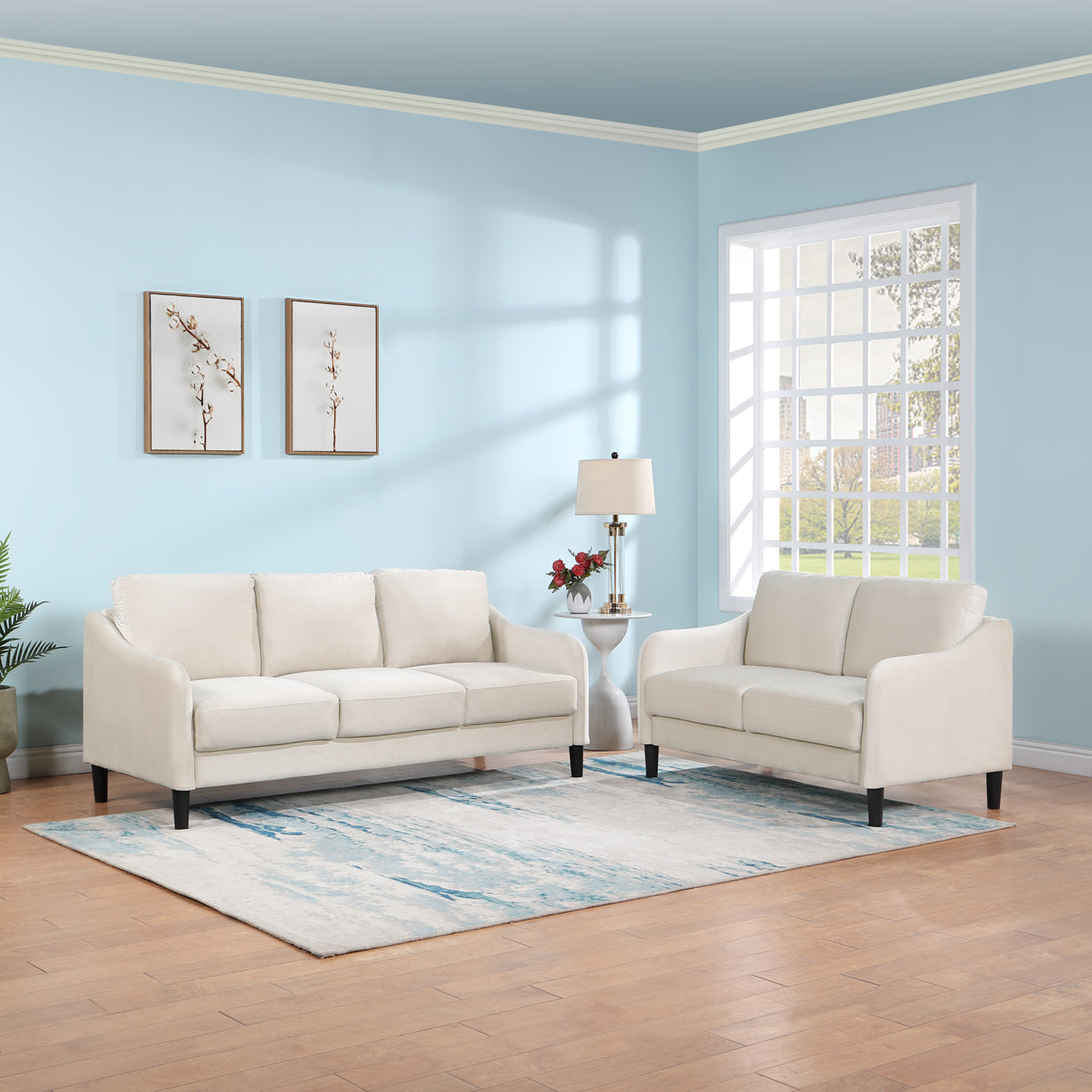 51.5" Loveseat Sofa Small Couch for Small Space for Living