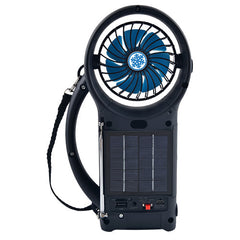 Solar Power Bluetooth Speaker with FM Radio / LED Torch Light / Fan - Horizon Bliss