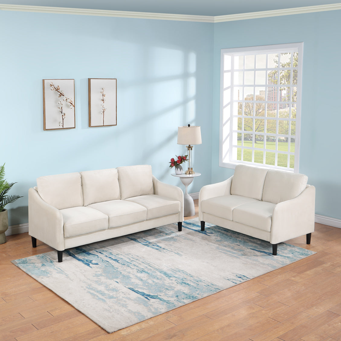 51.5" Loveseat Sofa Small Couch for Small Space for Living