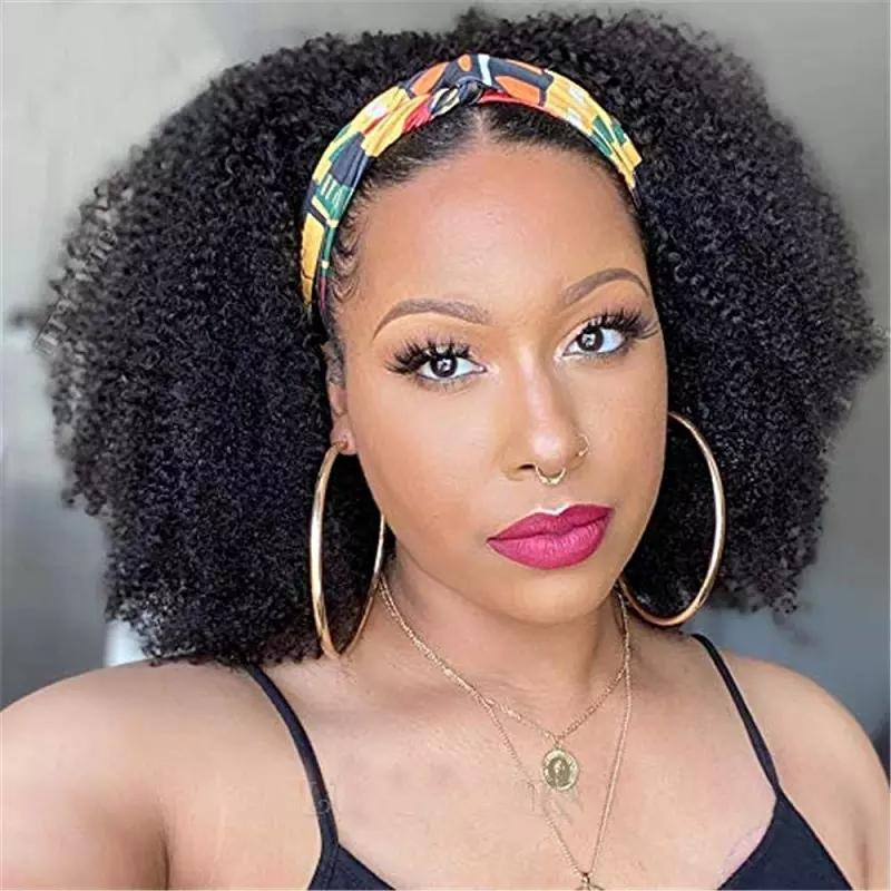 BeuMax Headband Afro Kinky curly Scarf Human Hair Wigs - Horizon Bliss