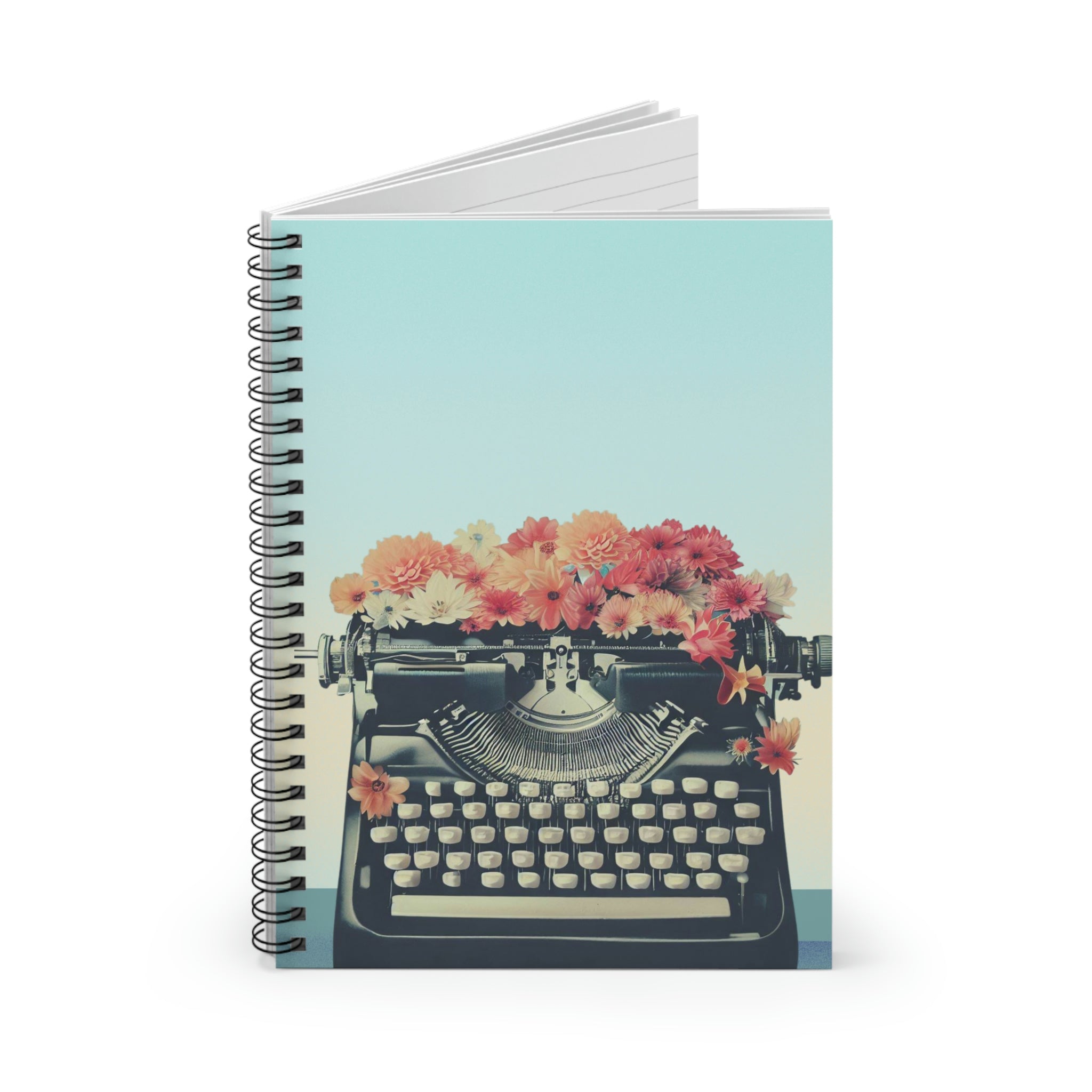 Retro Typewriter Spiral Notebook - Horizon Bliss