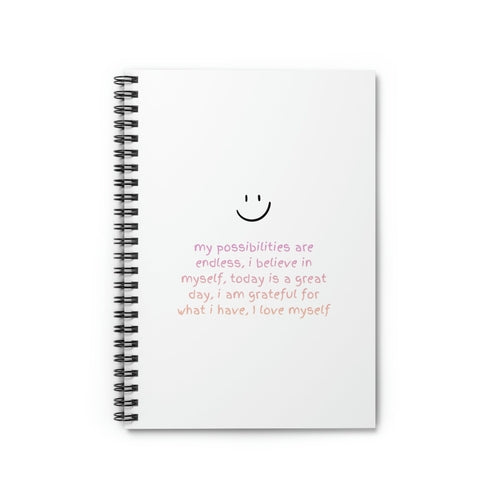 Positive Affirmations Spiral Notebook - Horizon Bliss