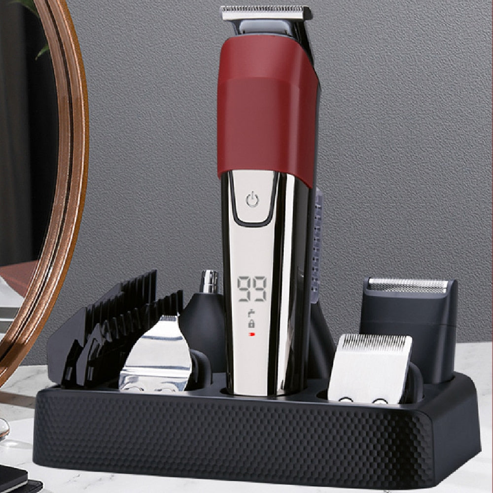 6 in 1 Electric Hair Clipper Hair Cutting Maching Wireless Trimmer Men - Horizon Bliss