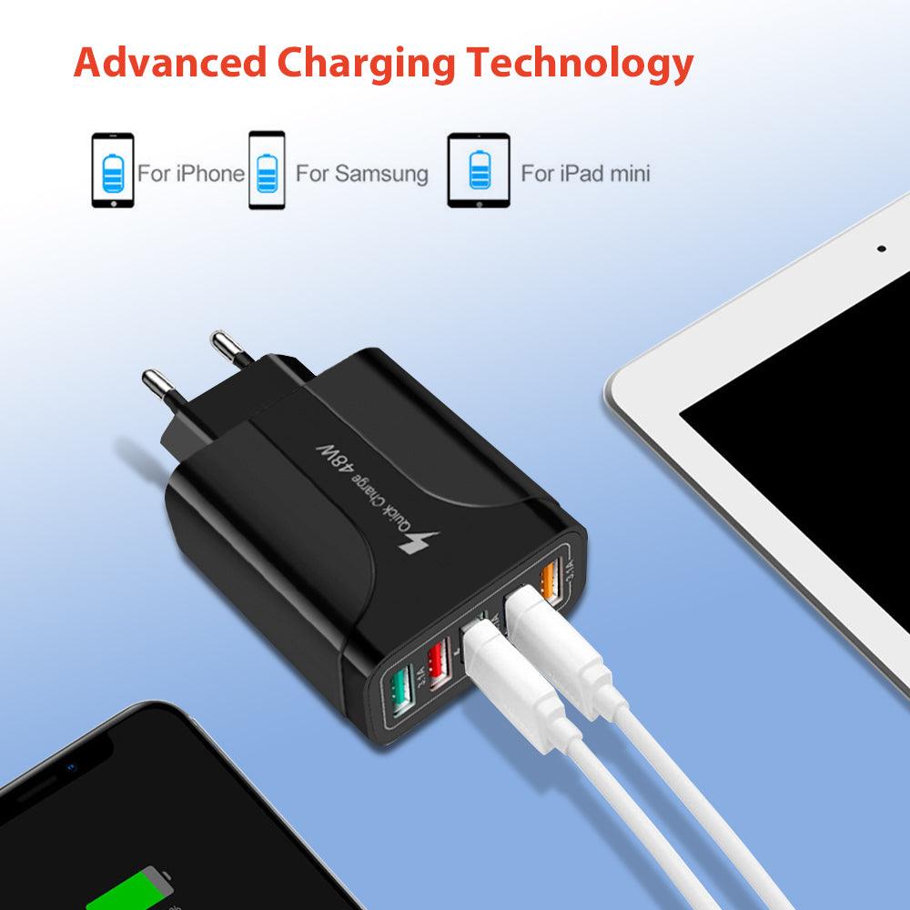 2 Pack of 5 Port Wall Charger Charge 5 Devices at Once! - Horizon Bliss