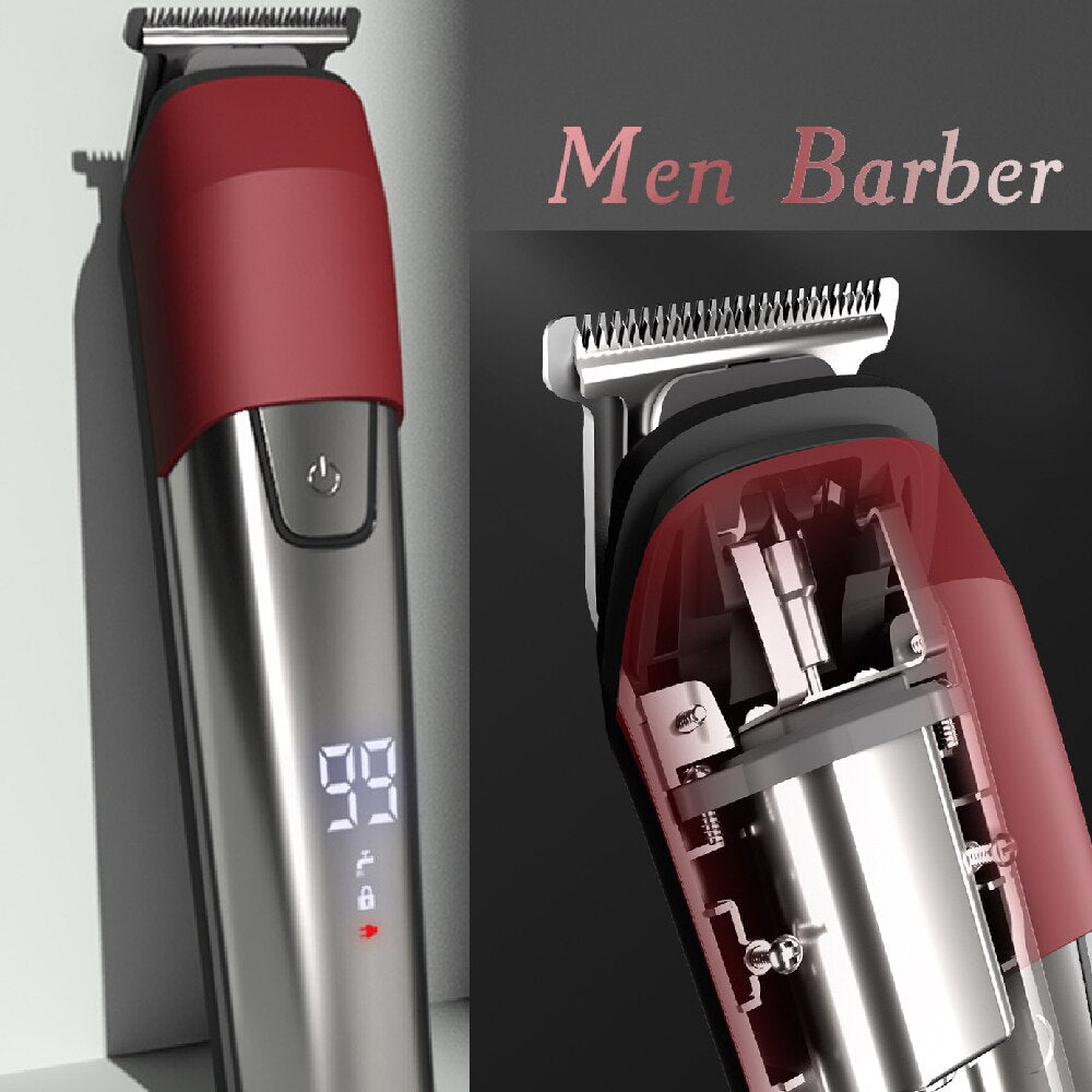 6 in 1 Electric Hair Clipper Hair Cutting Maching Wireless Trimmer Men - Horizon Bliss