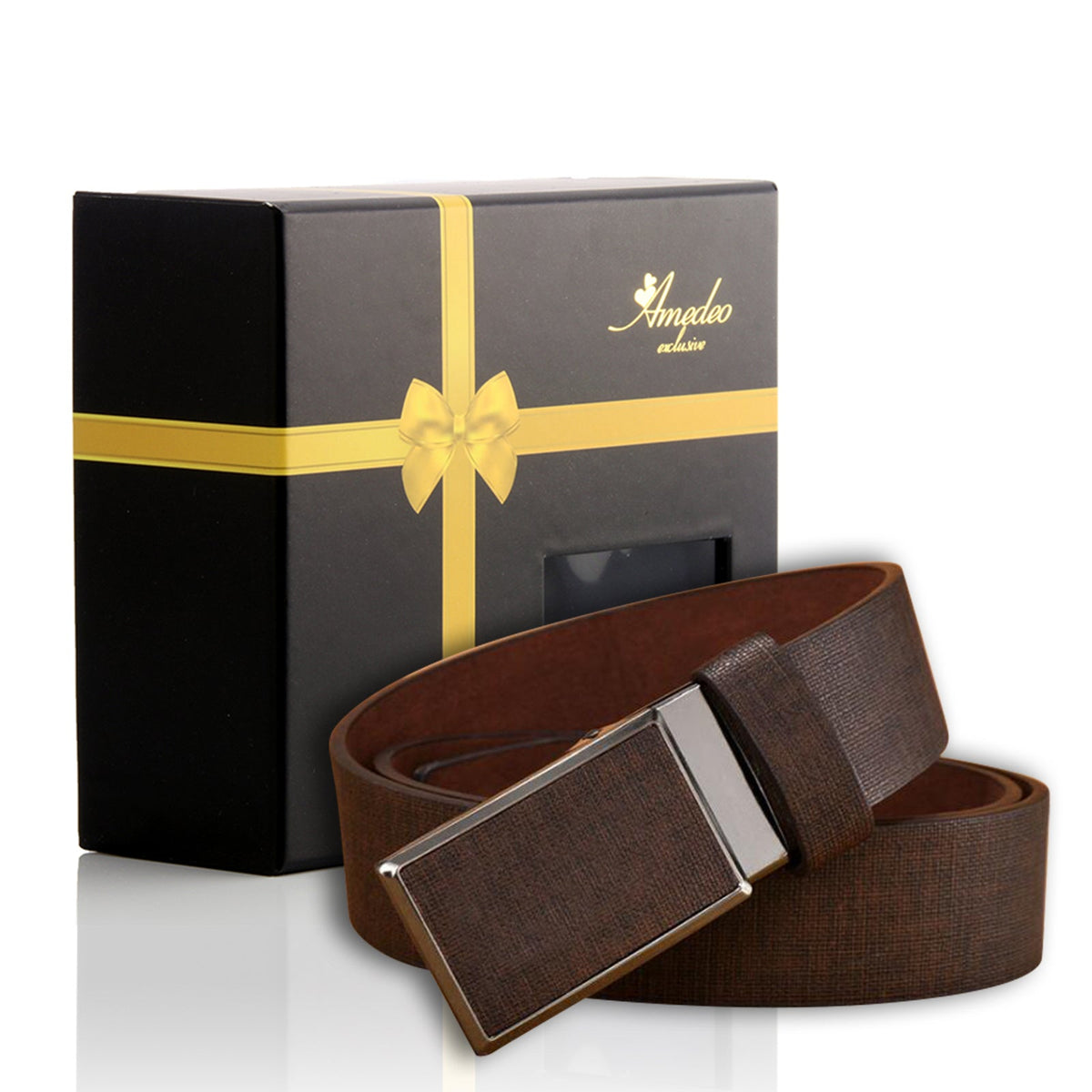 Men's Stainless Steel Buckle-Brown Belt - Horizon Bliss