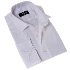 White Luxury Men's Tailor Fit Button Up European Made Linen Shirts - Horizon Bliss