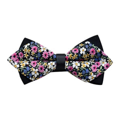 Men's Colorful Floral 100% Cotton Pre Tied Bow Tie - Horizon Bliss