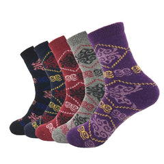 Plain Five Color Mens Colorful Crew Socks - Premium Cotton Fun socks - Horizon Bliss