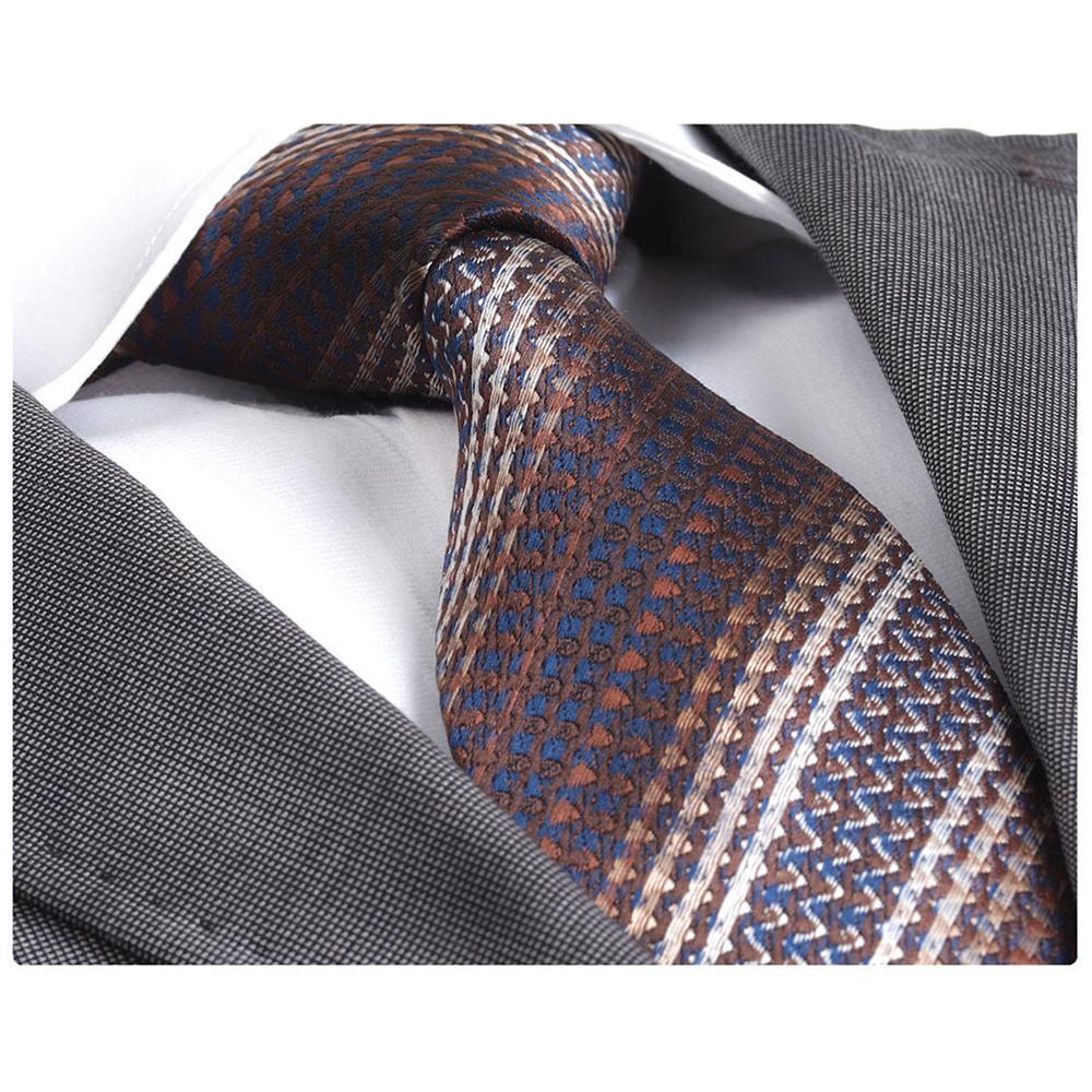 Men's Fashion Brown Knitted Neck Tie Gift box - Horizon Bliss