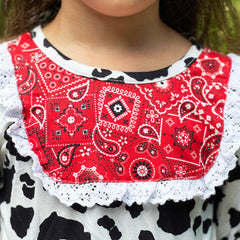 AL Limited Girls Boutique Cowgirl Cow print Lace Bandana Rodeo Party - Horizon Bliss