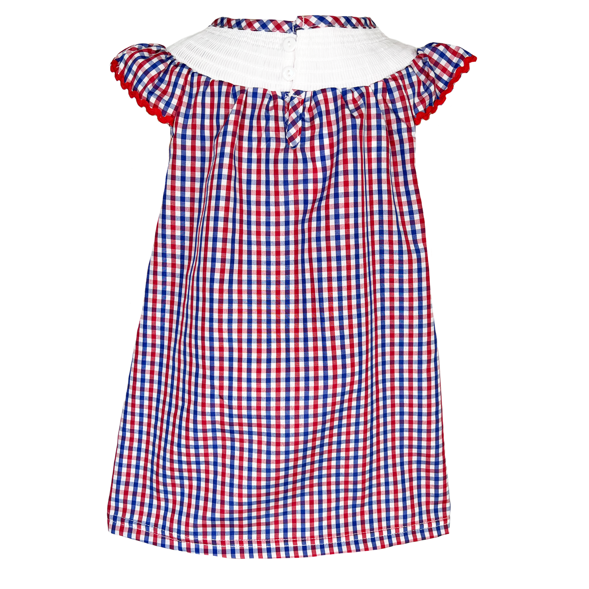 Girls 4th of July Patriotic Flags Stripes with Stars Swing Dress - Horizon Bliss