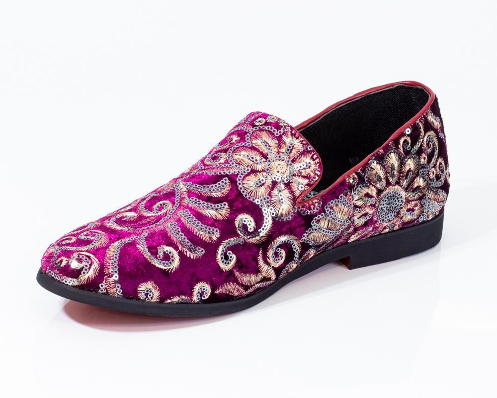 Premium Pink Multicolor Floral  Loafers for men designer slip on - Horizon Bliss