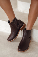 Alexa Ankle Leather Boots - Horizon Bliss