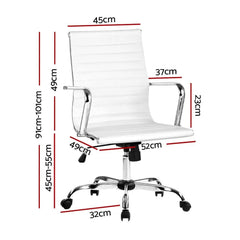 Artiss Gaming Office Chair Computer Desk Chairs Home Work Study White - Horizon Bliss