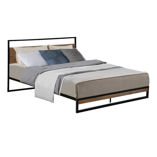 Artiss Metal Bed Frame Double Size Mattress Base Platform Foundation - Horizon Bliss