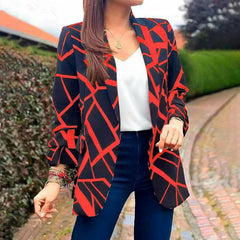 Long Sleeve Women Suit Jacket Turn-down Collar Blazer Coat - Horizon Bliss