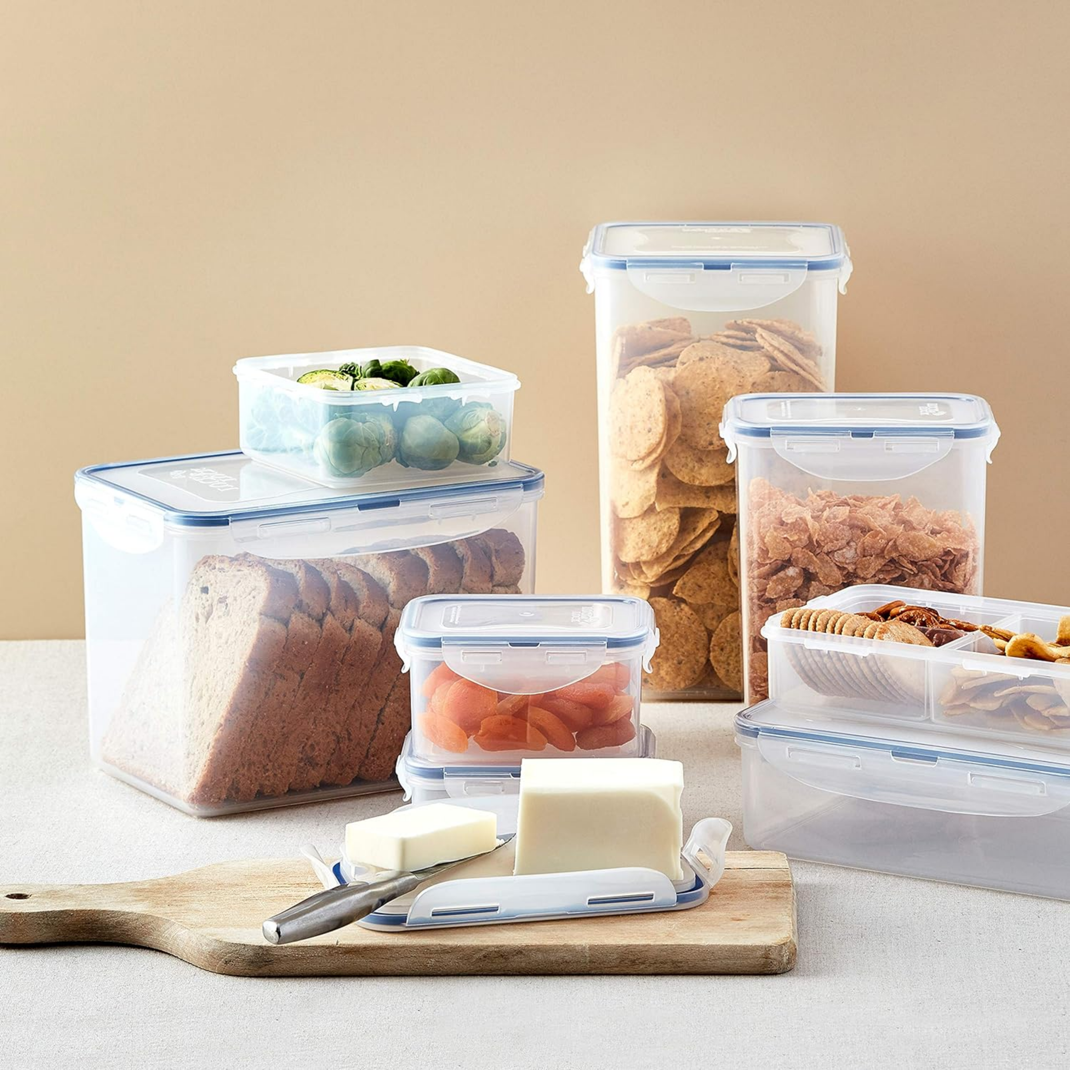 Easy Essentials Food Storage lids/Airtight containers, BPA Free, 54 Ounce, Clear - Horizon Bliss