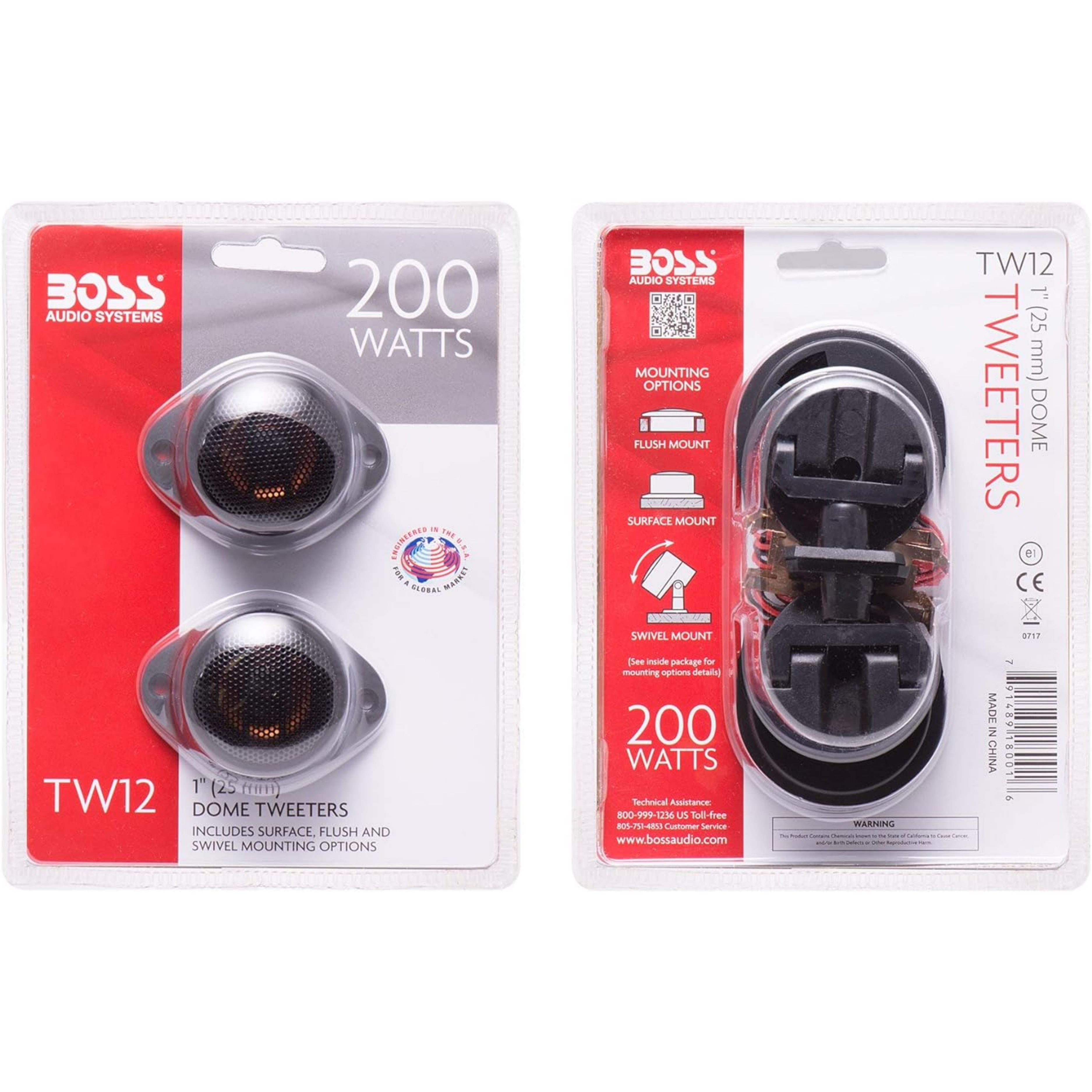 TW12 Car Door Tweeters - 200 Watts Max (per Pair), 1 Inch Polyimide Dome, Sold in Pairs - Horizon Bliss