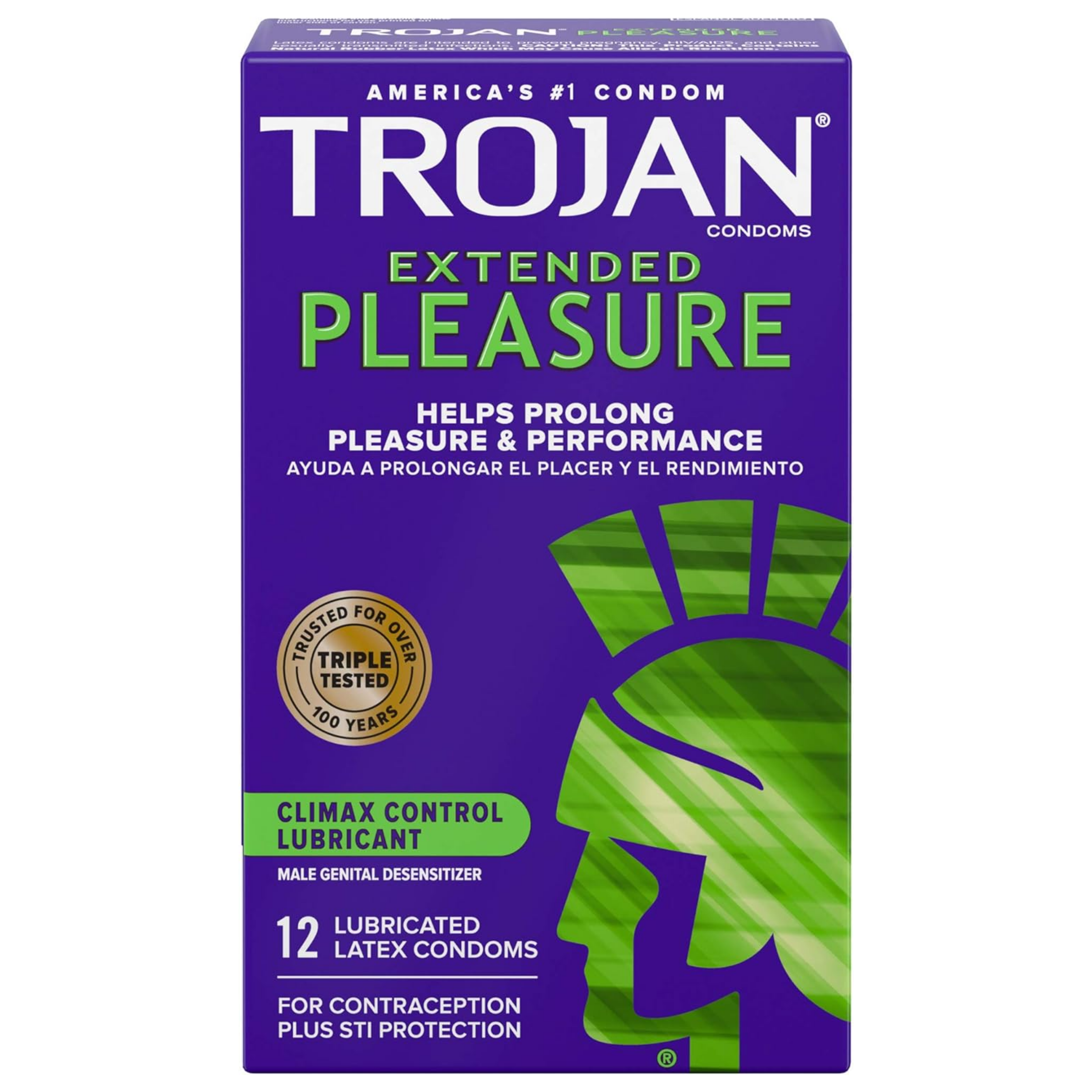 EXTENDED PLEASURE Climax Control Extended Pleasure Condoms, 12 Count - Horizon Bliss