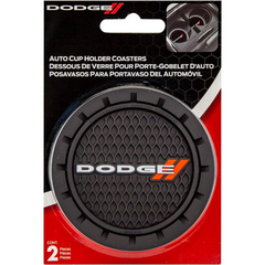 000649R01 Dodge Logo Auto Car Truck SUV Cup Holder Coaster 2-Pack - Horizon Bliss