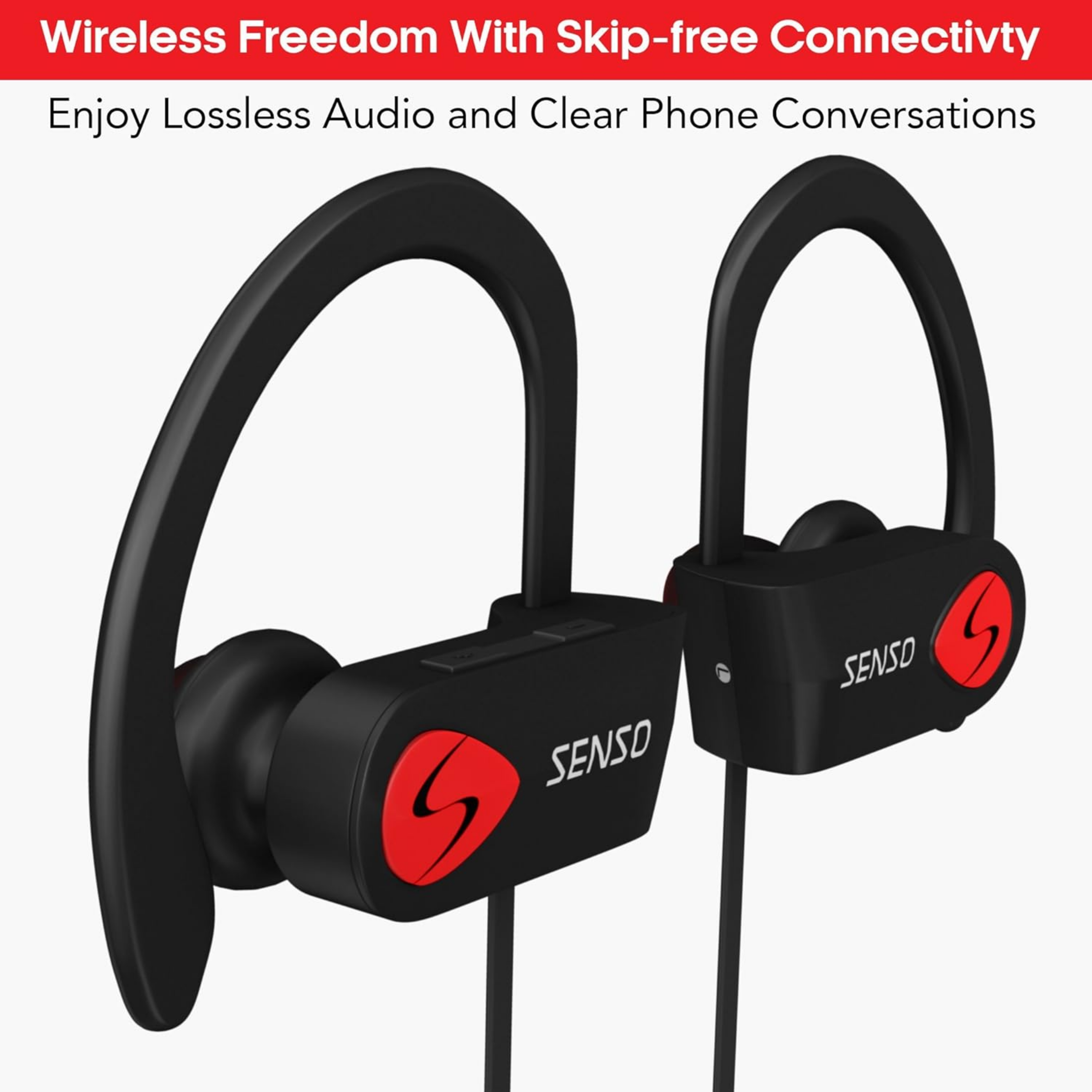 Bluetooth Headphones, Best Wireless Sports Earbuds w/Mic IPX7 Waterproof HD Stereo Sweatproof Earphones for Gym Running Workout Noise Cancelling Earphones Earbuds Noise Cancelling Headsets - Horizon Bliss