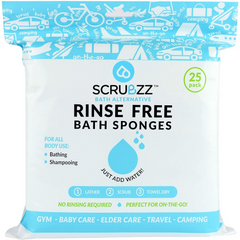 Disposable Rinse Free Bathing Wipes - 25 Pack - All-in-1 Single Use Shower Wipes, Simply Dampen, Lather, and Dry Without Shampoo or Rinsing - Horizon Bliss