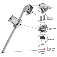 4Pcs Drawer Display Case Showcase Sliding Glass Door Ratchet Lock with 8 Keys (Keyed Alike) - Horizon Bliss