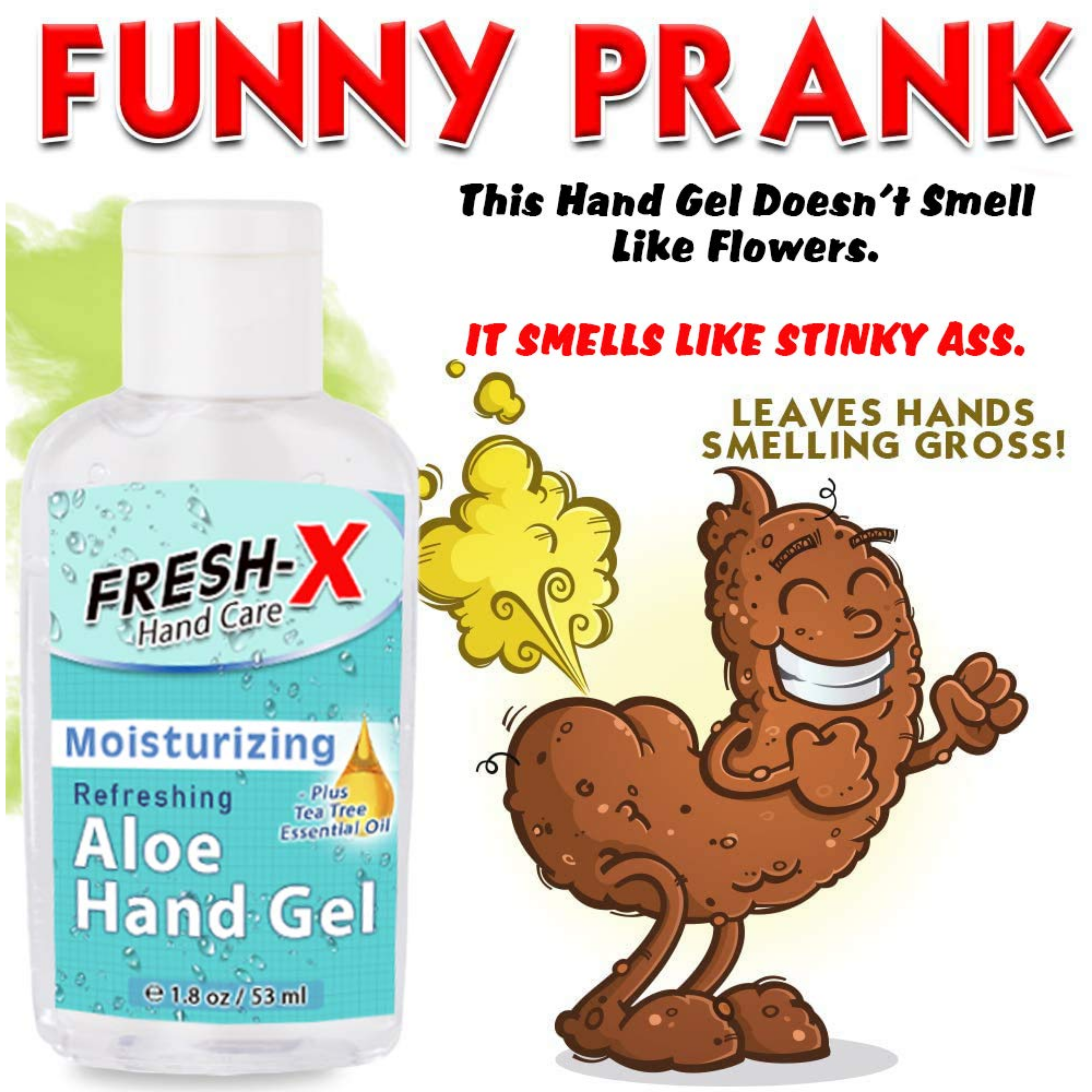 Hand Gel Prank - 2 oz - Looks Normal But Smells Like Horrible - Hand Gel - Smells Gross - Funny Gag - Great New Prank - Horizon Bliss