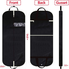 54" Garment Bag with Extra Large Pockets for Travel, Gusseted Suit Cover Mens Womens Foldable Hanging Bags for Clothes Shirts Dresses Coats - Horizon Bliss